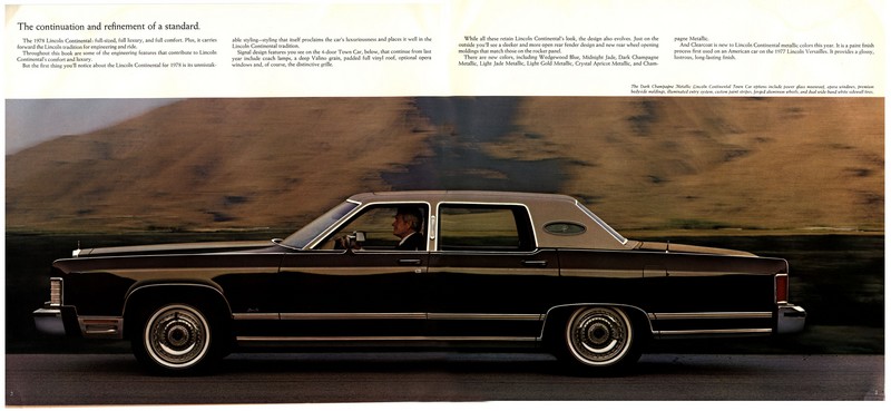 1978 Lincoln Continental Brochure Page 9